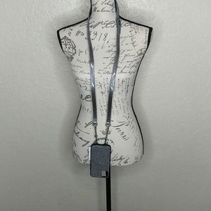 Nordstrom Silver Glitter Phone Case Lanyard 2125